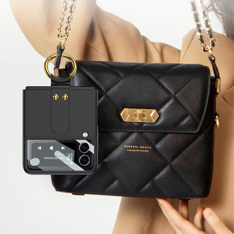 For Samsung Galaxy Z Flip4 GKK Ultra-thin PC Full Coverage Phone Flip Case with Ring Holder(Silver) - Galaxy Z Flip4 5G Cases by GKK | Online Shopping South Africa | PMC TechLife