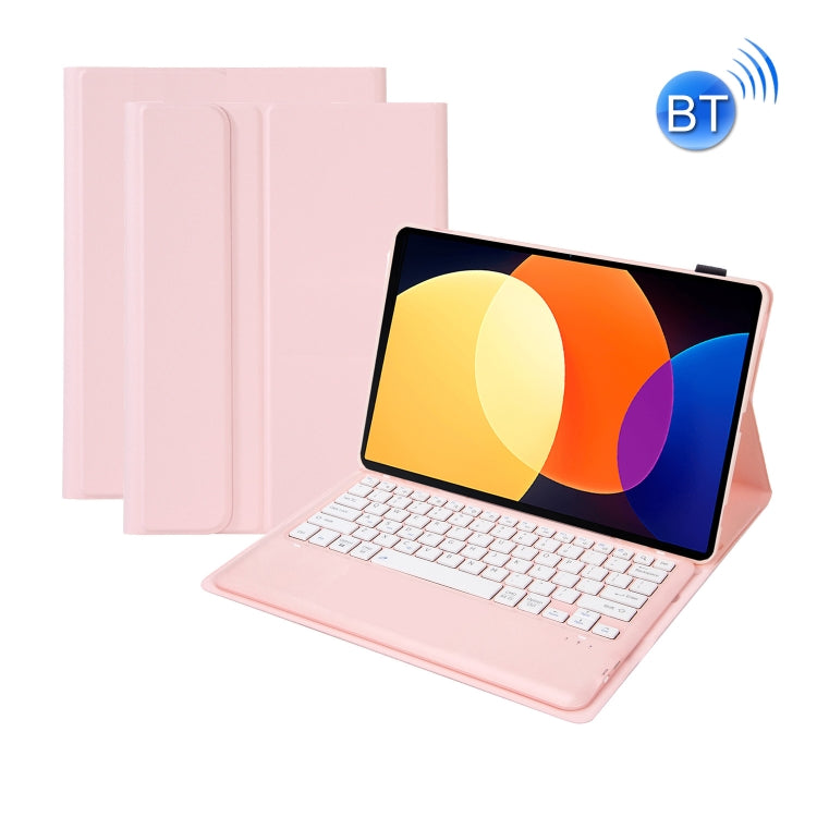 A0N4 Detachable Sheep Pattern TPU Bluetooth Keyboard Tablet Leather Case For Xiaomi Pad 5 Pro 12.4(Pink) - Mi Pad 5 Pro 12.4 Case by PMC TechLife | Online Shopping South Africa | PMC TechLife