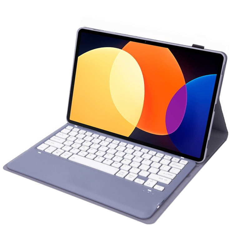 A0N4 Detachable Sheep Pattern TPU Bluetooth Keyboard Tablet Leather Case For Xiaomi Pad 5 Pro 12.4(Purple) - Mi Pad 5 Pro 12.4 Case by PMC TechLife | Online Shopping South Africa | PMC TechLife
