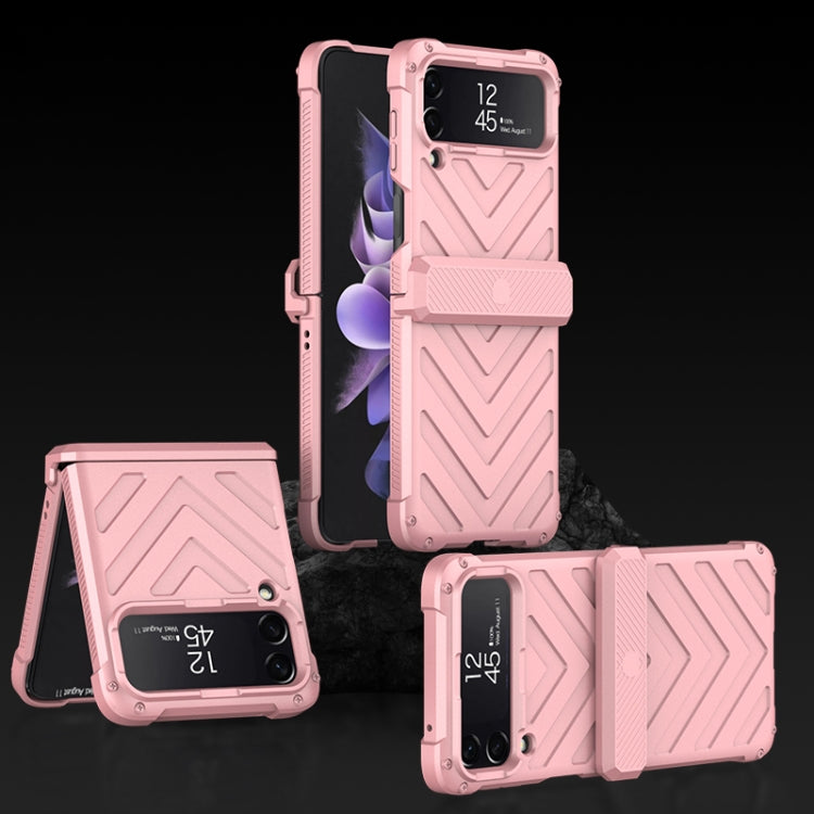 For Samsung Galaxy Z Flip4 GKK Magnetic Folding Swivel Armored Phone Case with Hinges(Sweet Pink) - free shipping - PMC TechLife - Order now!