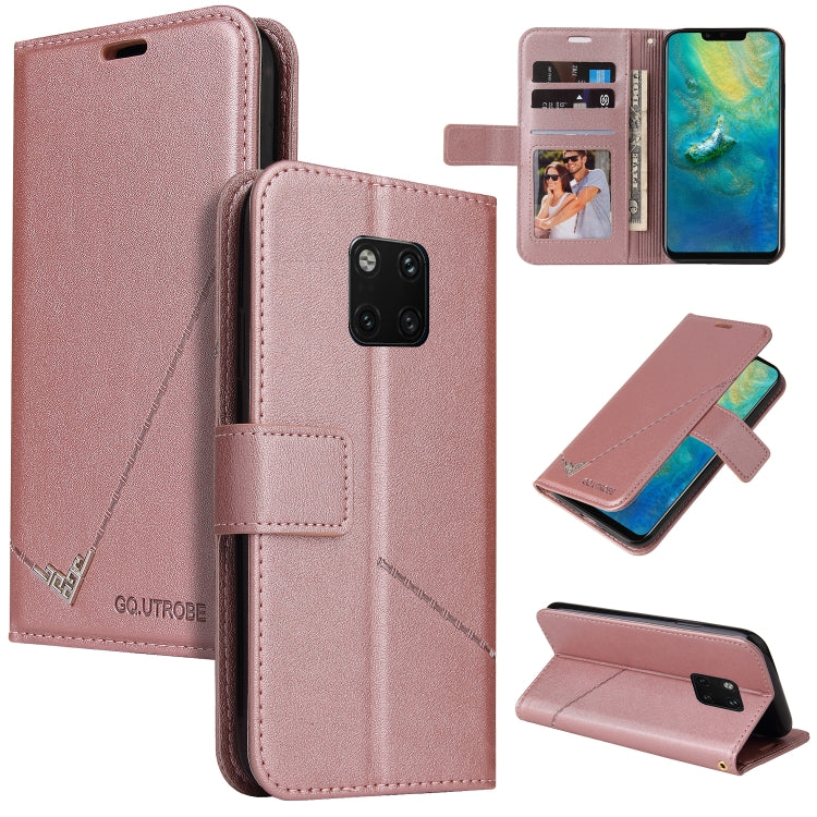 For Huawei Mate 20 Pro GQUTROBE Right Angle Leather Phone Case(Rose Gold) - free shipping - PMC TechLife - Order now!