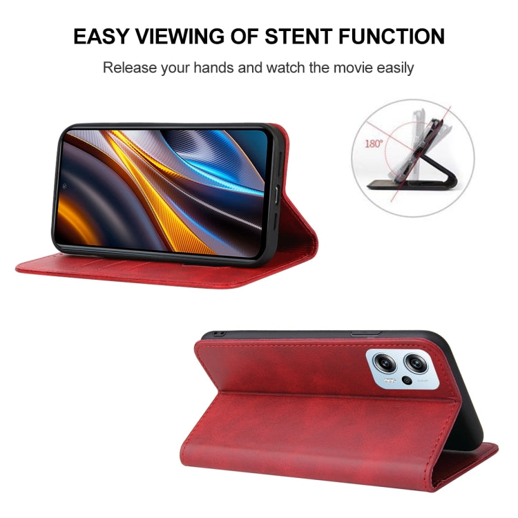 For Xiaomi Poco X4 GT Magnetic Closure Leather Phone Case(Red) - free shipping - PMC TechLife - Order now!