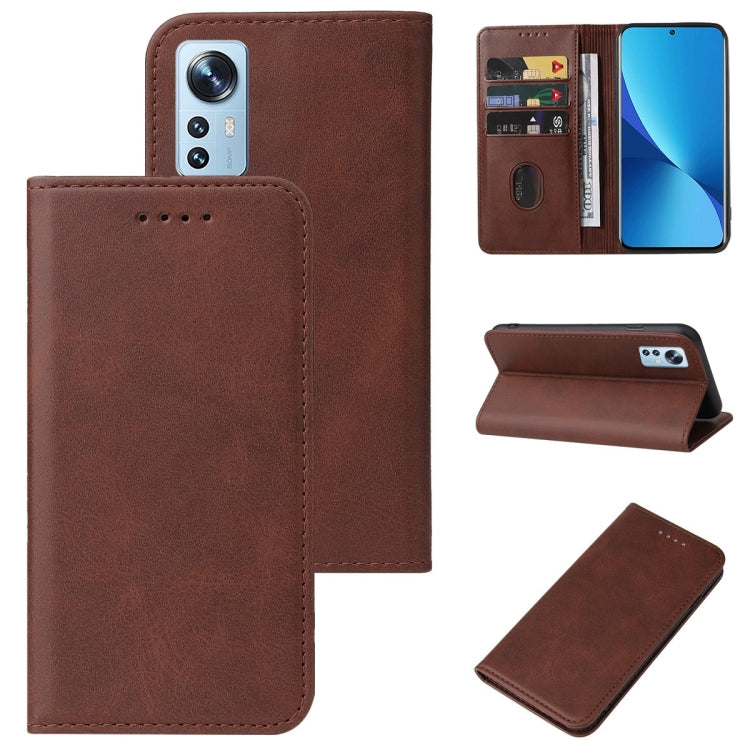 For Xiaomi 12X Magnetic Closure Leather Phone Case(Brown) - free shipping - PMC TechLife - Order now!