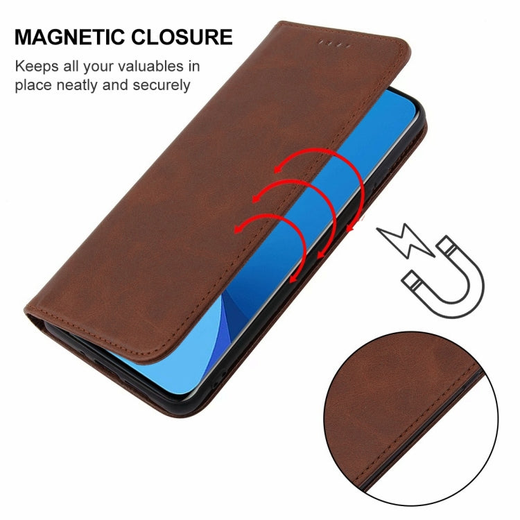 For Xiaomi 12X Magnetic Closure Leather Phone Case(Brown) - free shipping - PMC TechLife - Order now!