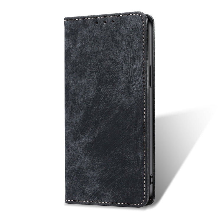 For Xiaomi Redmi K50 Ultra/Xiaomi 12T/Xiaomi 12T Pro RFID Anti-theft Brush Magnetic Leather Phone Case(Black) - free shipping - PMC TechLife - Order now!