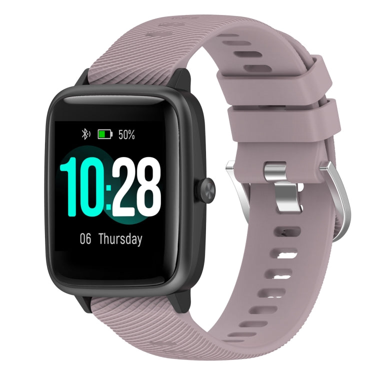 For Xiaomi Haylou Solar LS01 19mm Cross Textured Silicone Watch Band(Purple) - free shipping - PMC TechLife - Order now!