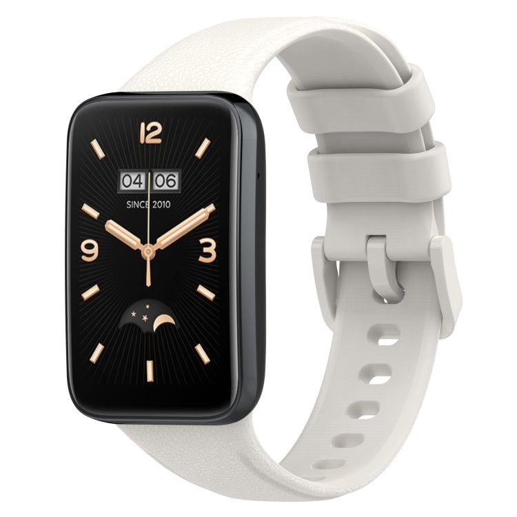 For Xiaomi Mi Band 7 Pro Litchi Texture Leather Watch Band(White) - free shipping - PMC TechLife - Order now!
