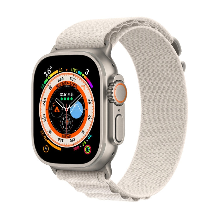 Nylon Loop Watch Band For Apple Watch 46mm / 49mm / 45mm / 44mm(Starlight) - Watch Bands by PMC TechLife | Online Shopping South Africa | PMC TechLife | Buy Now Pay Later Mobicred