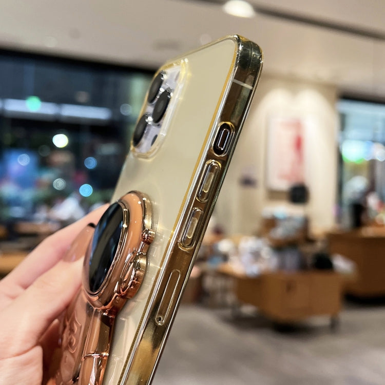 For iPhone 14 Pro Max Plating Astronaut Holder TPU Phone Case (Purple) - free shipping - PMC TechLife - Order now!