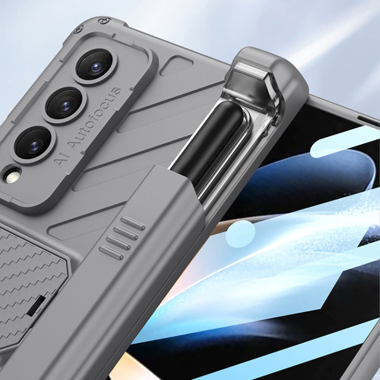 For Samsung Galaxy Z Fold4 GKK Integrated Magnetic Armor Flip Phone Case With Pen Box(Dark Green) - free shipping - PMC TechLife - Order now!