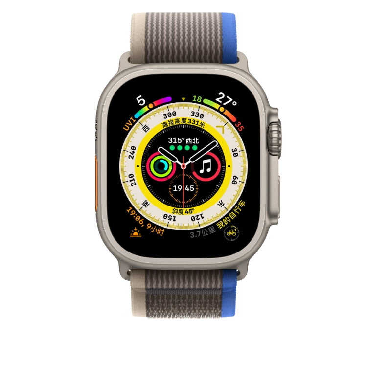 Nylon Watch Band For Apple Watch 46mm / 49mm / 45mm / 44mm(Grey) - Watch Bands by PMC TechLife | Online Shopping South Africa | PMC TechLife | Buy Now Pay Later Mobicred