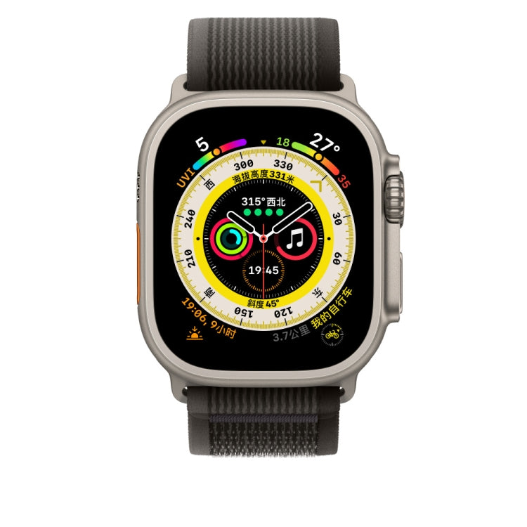 Nylon Watch Band For Apple Watch 46mm / 49mm / 45mm / 44mm(Black) - Watch Bands by PMC TechLife | Online Shopping South Africa | PMC TechLife | Buy Now Pay Later Mobicred