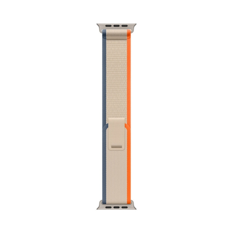 Nylon Watch Band For Apple Watch 46mm / 49mm / 45mm / 44mm (White+Orange) - Watch Bands by PMC TechLife | Online Shopping South Africa | PMC TechLife | Buy Now Pay Later Mobicred
