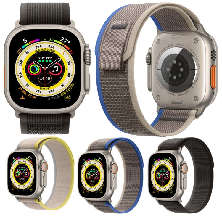 Nylon Watch Band For Apple Watch 46mm / 49mm / 45mm / 44mm (Grey Green) - Watch Bands by PMC TechLife | Online Shopping South Africa | PMC TechLife | Buy Now Pay Later Mobicred