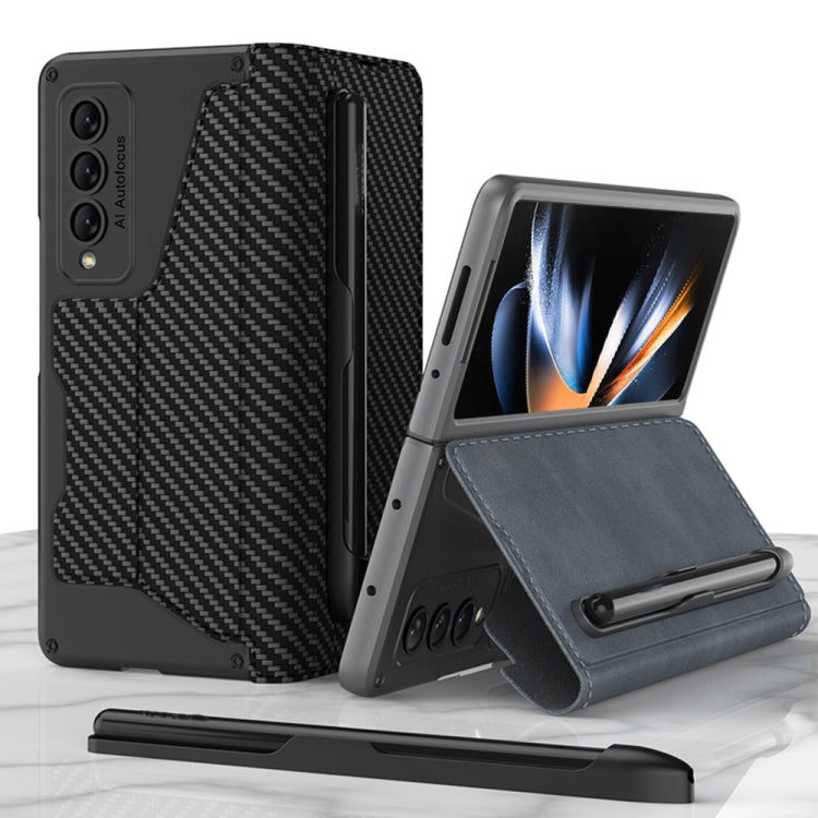 For Samsung Galaxy Z Fold4 GKK Armor Flip Leather Phone Case with Pen Slots(Brown) - Galaxy Z Fold4 5G Cases by GKK | Online Shopping South Africa | PMC TechLife | Buy Now Pay Later Mobicred
