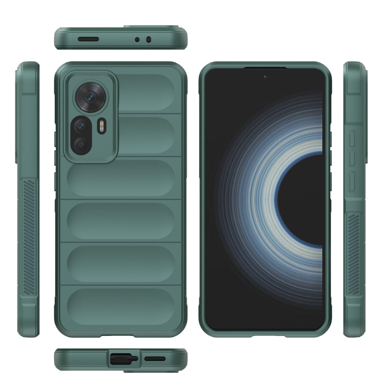 For Xiaomi Redmi K50 Ultra / Xiaomi 12T Magic Shield TPU + Flannel Phone Case(Dark Blue) - free shipping - PMC TechLife - Order now!