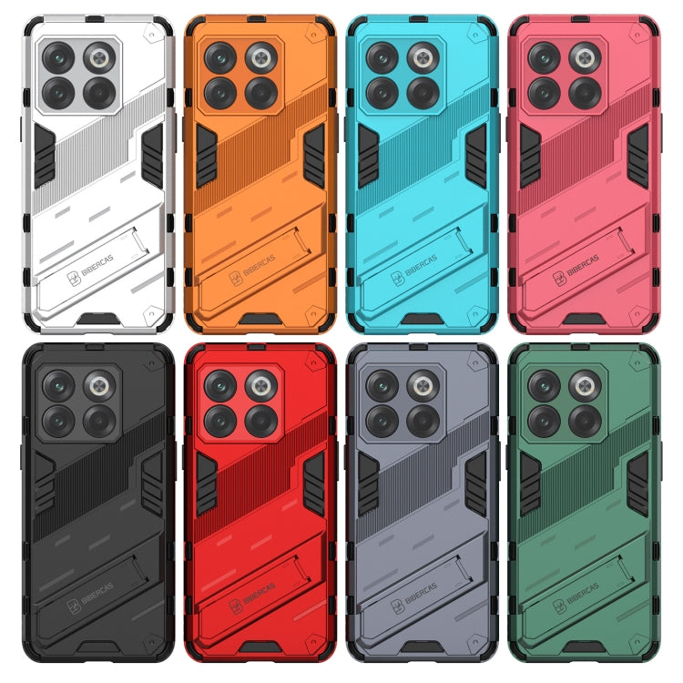 For OnePlus 10T 5G Punk Armor PC + TPU Phone Case with Holder(Green) - free shipping - PMC TechLife - Order now!