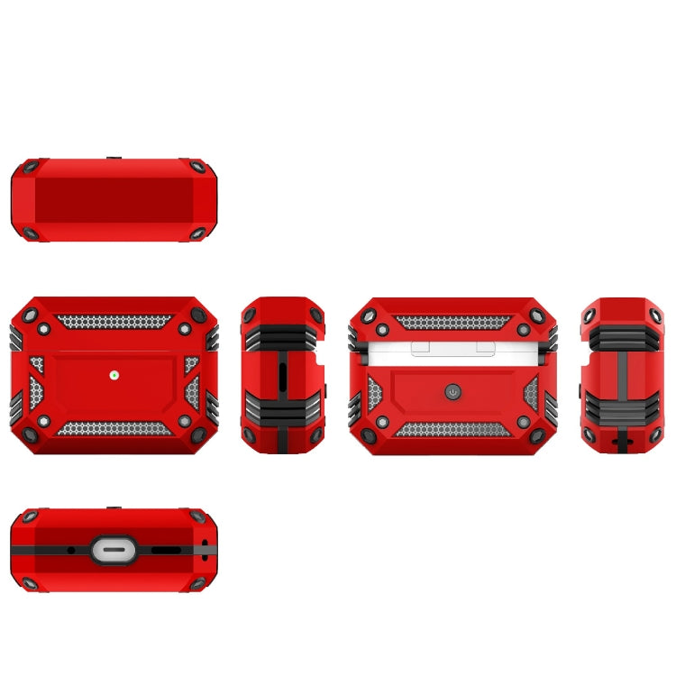 Armor Four-corner Shockproof Earphone Protective Cover For AirPods Pro 2(Red) - free shipping - PMC TechLife - Order now!