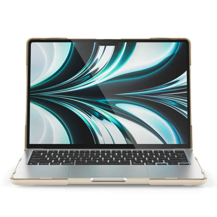 For MacBook Air 13.6 inch A2681 2022 TPU + PC Two-color Anti-fall Laptop Protective Case(Khaki) - MacBook Air Cases by PMC TechLife | Online Shopping South Africa | PMC TechLife