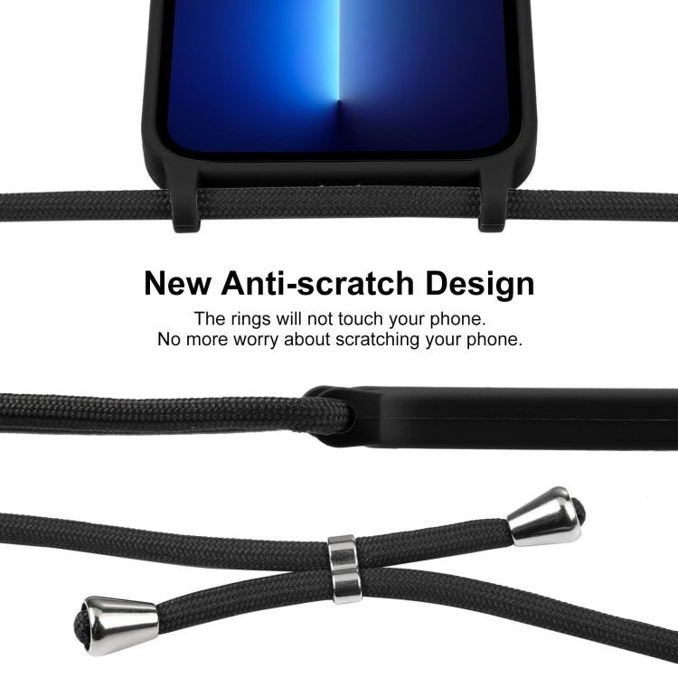 For iPhone 13 Pro Crossbody Lanyard Liquid Silicone Case(Black) - iPhone 13 Pro Cases by PMC TechLife | Online Shopping South Africa | PMC TechLife | Buy Now Pay Later Mobicred