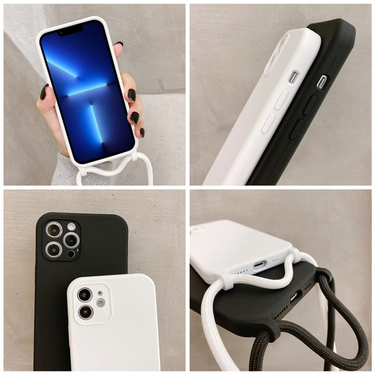 For iPhone 13 Pro Crossbody Lanyard Liquid Silicone Case(Black) - iPhone 13 Pro Cases by PMC TechLife | Online Shopping South Africa | PMC TechLife | Buy Now Pay Later Mobicred