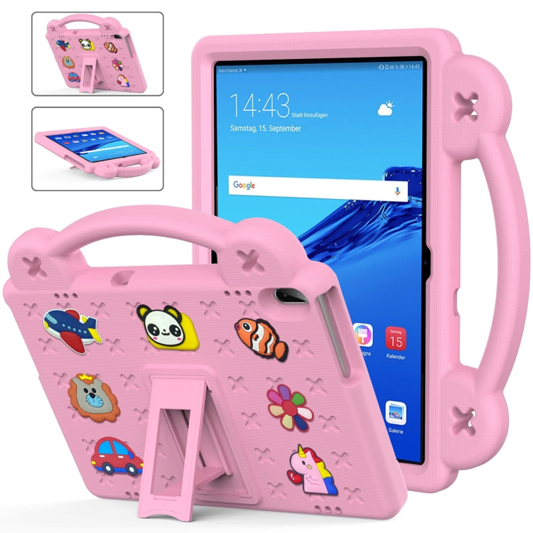 For Huawei MediaPad T5 10.1 Handle Kickstand Children EVA Shockproof Tablet Case(Pink) - Huawei by PMC TechLife | Online Shopping South Africa | PMC TechLife | Buy Now Pay Later Mobicred