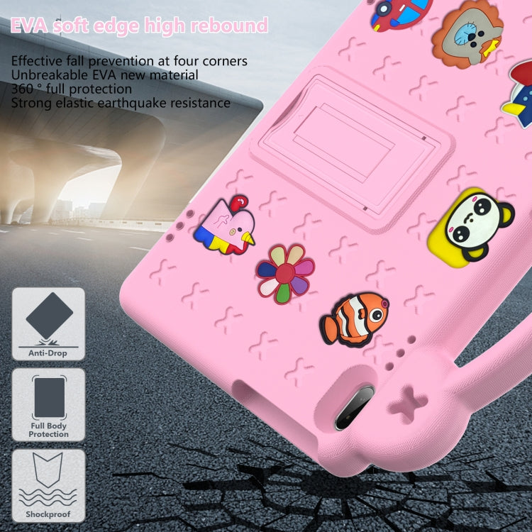 For Huawei MediaPad T5 10.1 Handle Kickstand Children EVA Shockproof Tablet Case(Pink) - Huawei by PMC TechLife | Online Shopping South Africa | PMC TechLife | Buy Now Pay Later Mobicred
