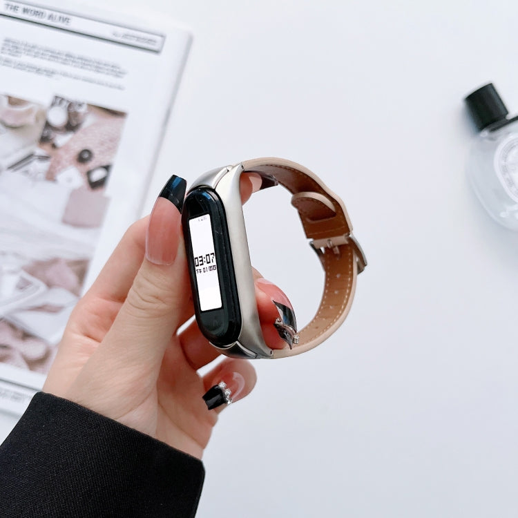 For Xiaomi Mi Band 3 / 4 8-buckle Leather Watch Band(Ivory White) - free shipping - PMC TechLife - Order now!