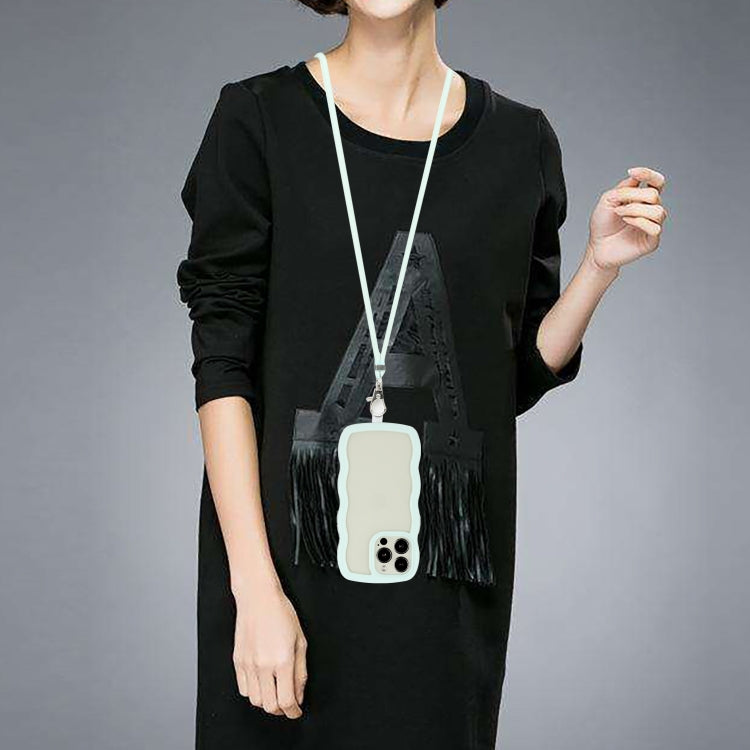 For iPhone 15 Pro Lanyard Candy Color Wave TPU Clear PC Phone Case(Green) - free shipping - PMC TechLife - Order now!