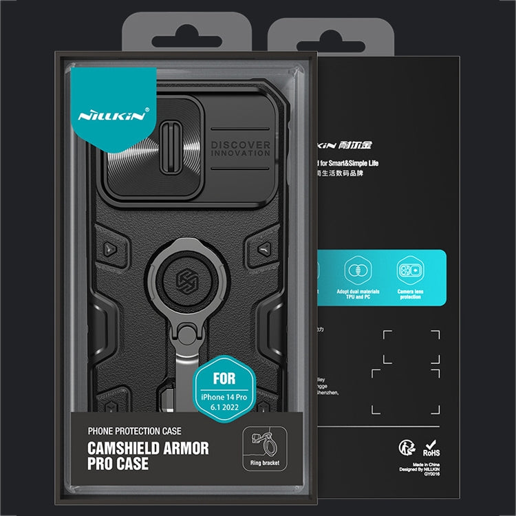 For iPhone 14 NILLKIN Shockproof CamShield Armor Protective Case(Blue) - free shipping - PMC TechLife - Order now!