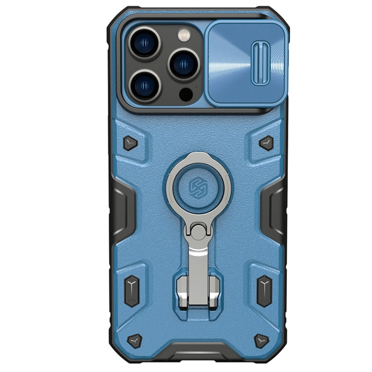 For iPhone 14 Pro Max NILLKIN Shockproof CamShield Armor Protective Case(Blue) - free shipping - PMC TechLife - Order now!
