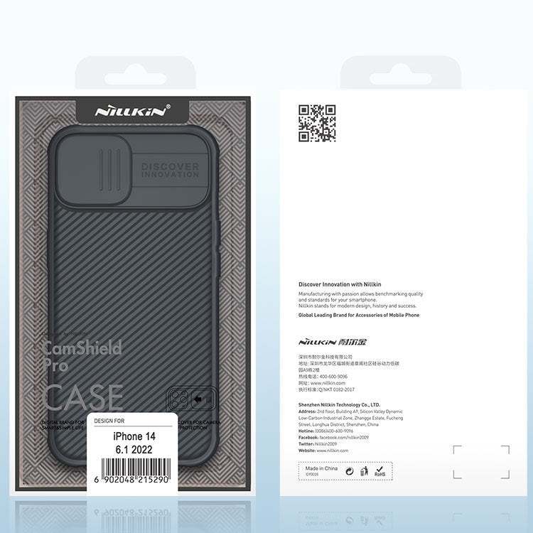 For iPhone 14 NILLKIN CamShield Pro Protective Phone Case(Blue) - free shipping - PMC TechLife - Order now!