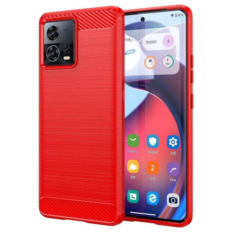 For Motorola Edge 30 Fusion/Moto S30 Pro Brushed Texture Carbon Fiber TPU Phone Case(Red) - free shipping - PMC TechLife - Order now!