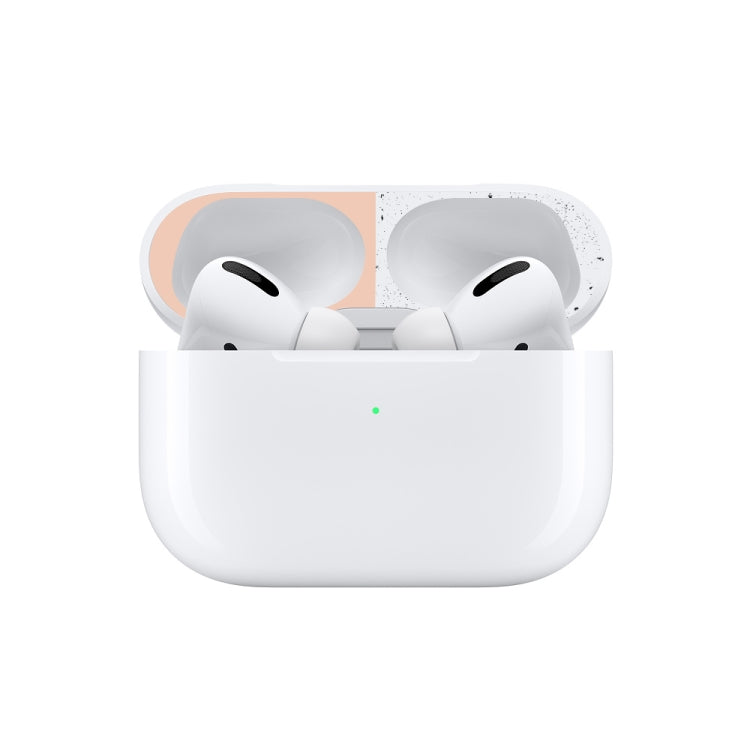 For Apple AirPods Pro 2 Wireless Earphone Protective Case Metal Sticker(Black) - Protective Sticker by PMC TechLife | Online Shopping South Africa | PMC TechLife