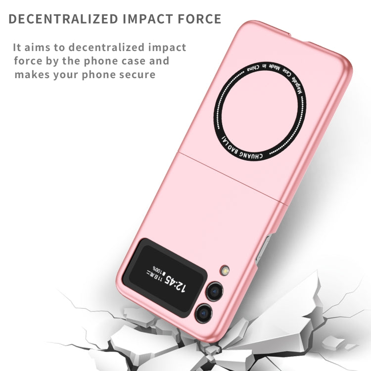 For Samsung Galaxy Z Flip3 5G Magsafe Magnetic Folding PC Phone Case(Pink) - Galaxy Phone Cases by PMC TechLife | Online Shopping South Africa | PMC TechLife | Buy Now Pay Later Mobicred