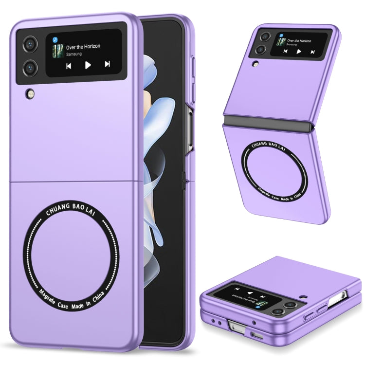 For Samsung Galaxy Z Flip4 Magsafe Magnetic Folding PC Phone Case(Purple) - Galaxy Z Flip4 5G Cases by PMC TechLife | Online Shopping South Africa | PMC TechLife