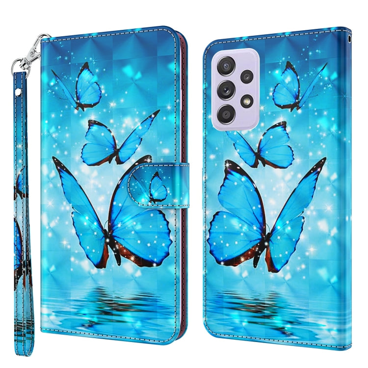 For Samsung Galaxy A23 4G/5G 3D Painting Pattern TPU + PU Leather Phone Case(Three Butterflies) - free shipping - PMC TechLife - Order now!