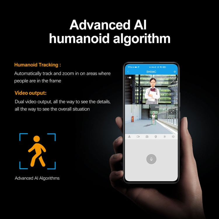 SriHome SH034C 4.0MP AI Humanoid Tracking WiFi Outdoor Surveillance Camera(UK Plug) - free shipping - PMC TechLife - Order now!