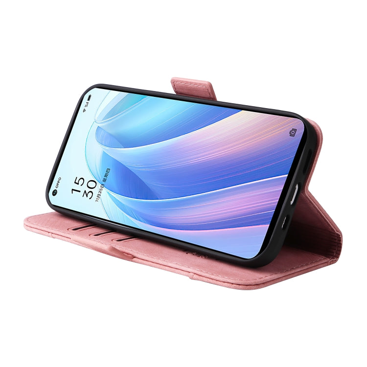 For OPPO Reno 7 5G Global / Find X5 Lite BETOPNICE Dual-side Buckle Leather Phone Case(Pink) - OPPO Cases by BETOPNICE | Online Shopping South Africa | PMC TechLife | Buy Now Pay Later Mobicred