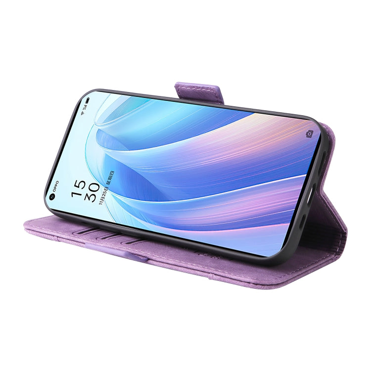 For OPPO Reno 7 Pro 5G BETOPNICE Dual-side Buckle Leather Phone Case(Purple) - OPPO Cases by BETOPNICE | Online Shopping South Africa | PMC TechLife | Buy Now Pay Later Mobicred