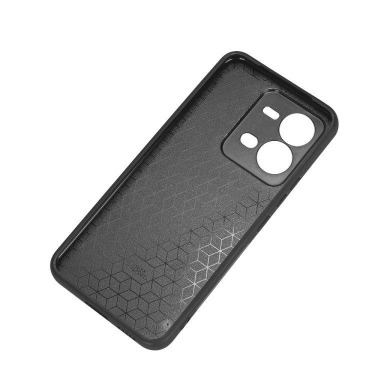 For vivo V25 5G Sewing Cow Pattern Skin PC + PU + TPU Case(Black) - vivo Cases by PMC TechLife | Online Shopping South Africa | PMC TechLife | Buy Now Pay Later Mobicred