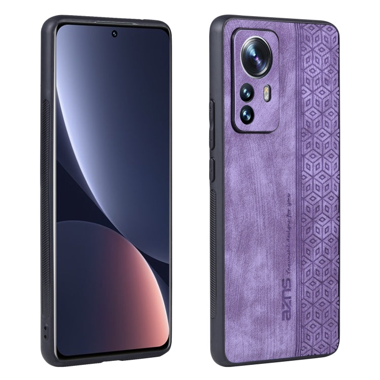 For Xiaomi 12 Pro / 12S Pro AZNS 3D Embossed Skin Feel Phone Case(Purple) - free shipping - PMC TechLife - Order now!