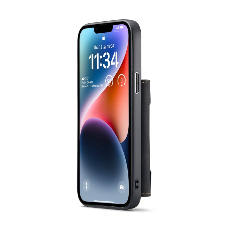For iPhone 14 DG.MING M2 Series 3-Fold Card Bag Leather Case(Black) - iPhone 14 Cases by DG.MING | Online Shopping South Africa | PMC TechLife | Buy Now Pay Later Mobicred