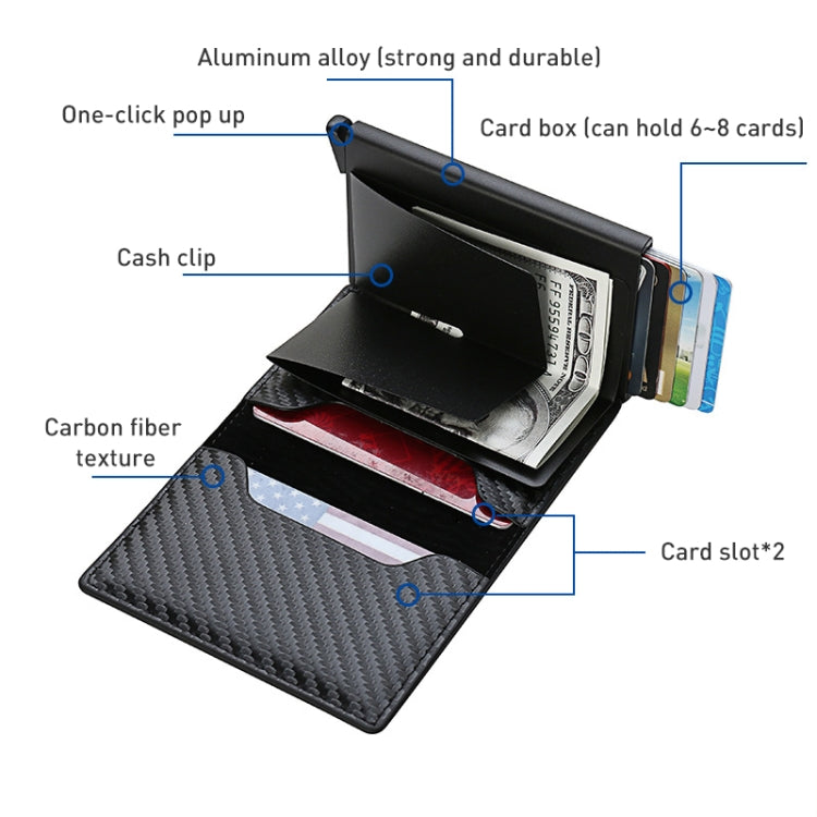 C1804H1 RFID Carbon Fiber Wallet For Men(Bronzed Carbon Fiber) - free shipping - PMC TechLife - Order now!