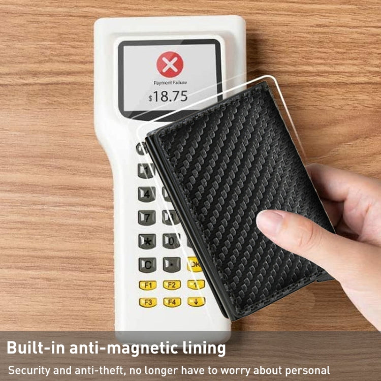 C1804H1 RFID Carbon Fiber Wallet For Men(Pink Carbon Fiber) - Antimagnetic RFID Package by PMC TechLife | Online Shopping South Africa | PMC TechLife | Buy Now Pay Later Mobicred