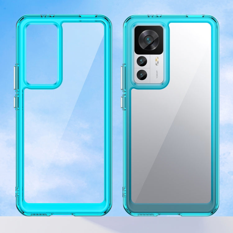 For Xiaomi Redmi K50 Ultra/Xiaomi 12T/Xiaomi 12T Pro Colorful Series Acrylic + TPU Phone Case(Transparent Blue) - free shipping - PMC TechLife - Order now!