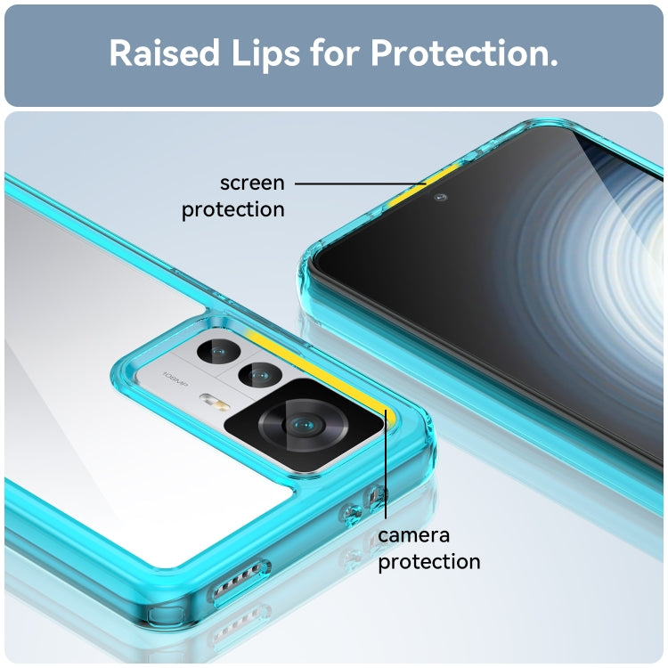 For Xiaomi Redmi K50 Ultra/Xiaomi 12T/Xiaomi 12T Pro Colorful Series Acrylic + TPU Phone Case(Transparent Blue) - free shipping - PMC TechLife - Order now!