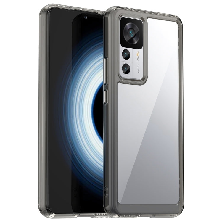 For Xiaomi Redmi K50 Ultra/Xiaomi 12T/Xiaomi 12T Pro Colorful Series Acrylic + TPU Phone Case(Transparent Grey) - free shipping - PMC TechLife - Order now!