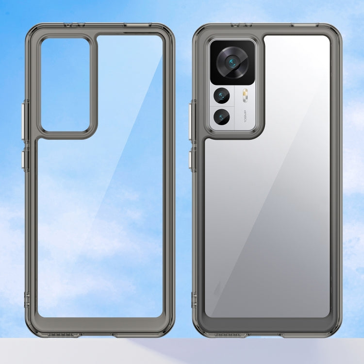 For Xiaomi Redmi K50 Ultra/Xiaomi 12T/Xiaomi 12T Pro Colorful Series Acrylic + TPU Phone Case(Transparent Grey) - free shipping - PMC TechLife - Order now!