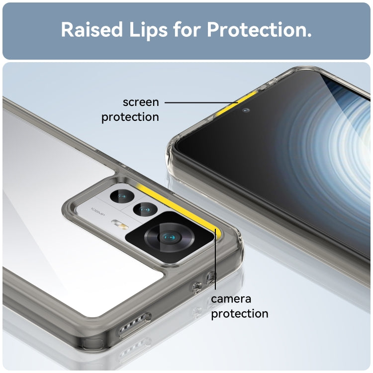 For Xiaomi Redmi K50 Ultra/Xiaomi 12T/Xiaomi 12T Pro Colorful Series Acrylic + TPU Phone Case(Transparent Grey) - free shipping - PMC TechLife - Order now!